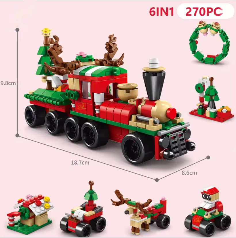 Christmas train with dimensions